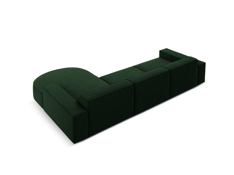 4-zits hoekbank Jodie velvet Chaise Longue rechts