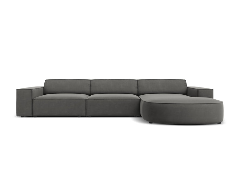 4-zits hoekbank Jodie velvet Chaise Longue rechts