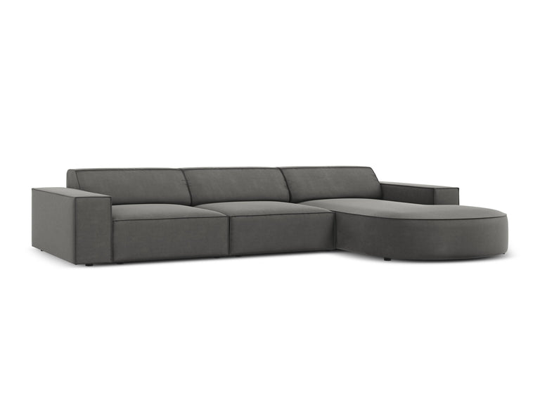 4-zits hoekbank Jodie velvet Chaise Longue rechts