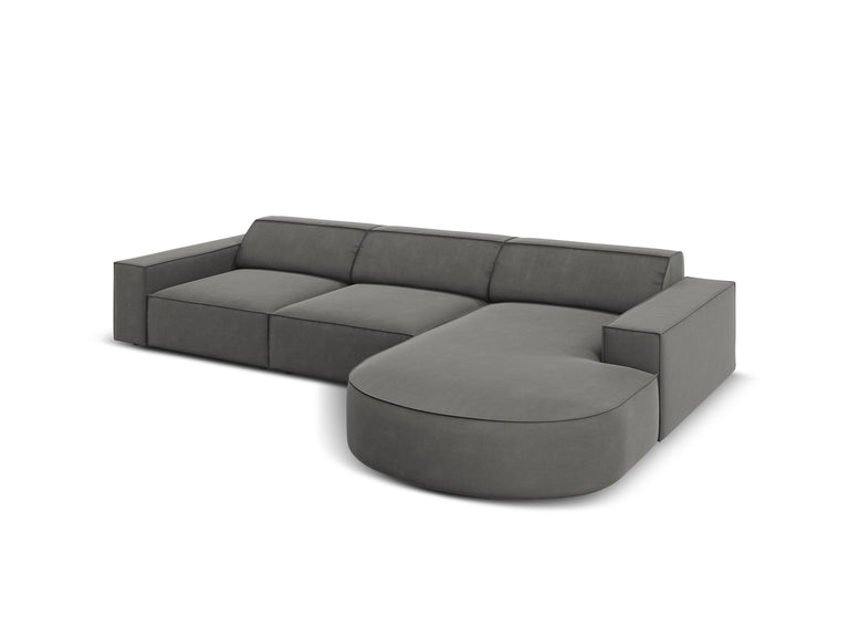 4-zits hoekbank Jodie velvet Chaise Longue rechts