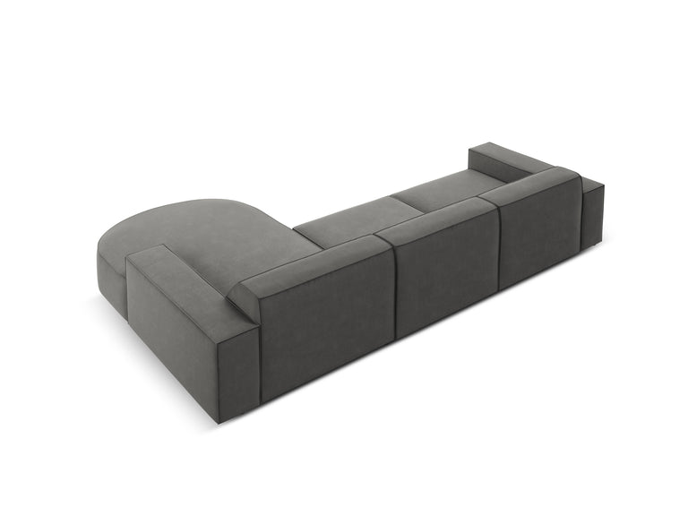 4-zits hoekbank Jodie velvet Chaise Longue rechts