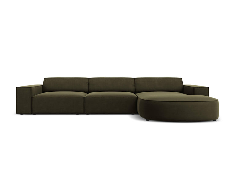 4-zits hoekbank Jodie velvet Chaise Longue rechts