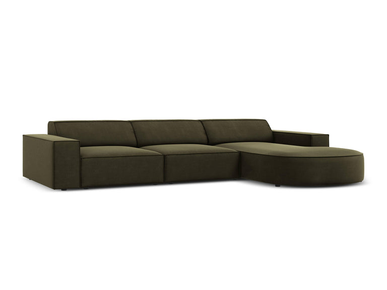 4-zits hoekbank Jodie velvet Chaise Longue rechts