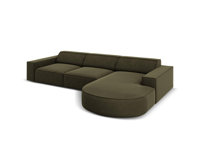 4-zits hoekbank Jodie velvet Chaise Longue rechts