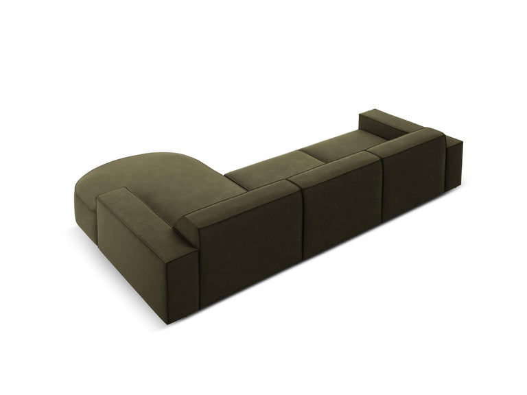 4-zits hoekbank Jodie velvet Chaise Longue rechts