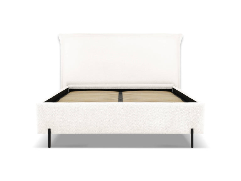 Bedframe Armie bouclé met opbergruimte