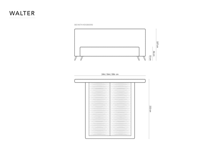 Bedframe Walter met opbergruimte