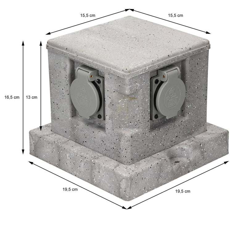 2-voudige tuincontactdoos Stoney