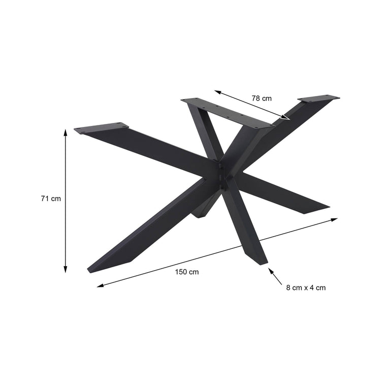 Onderstel eettafel X-poten