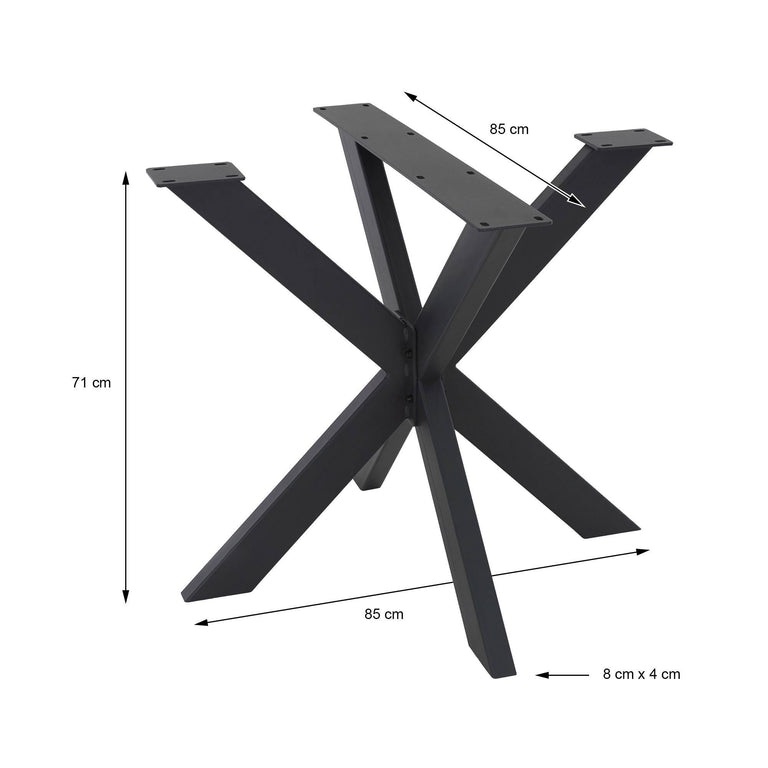 Onderstel eettafel X-poten