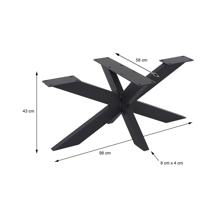 Onderstel eettafel X-poten