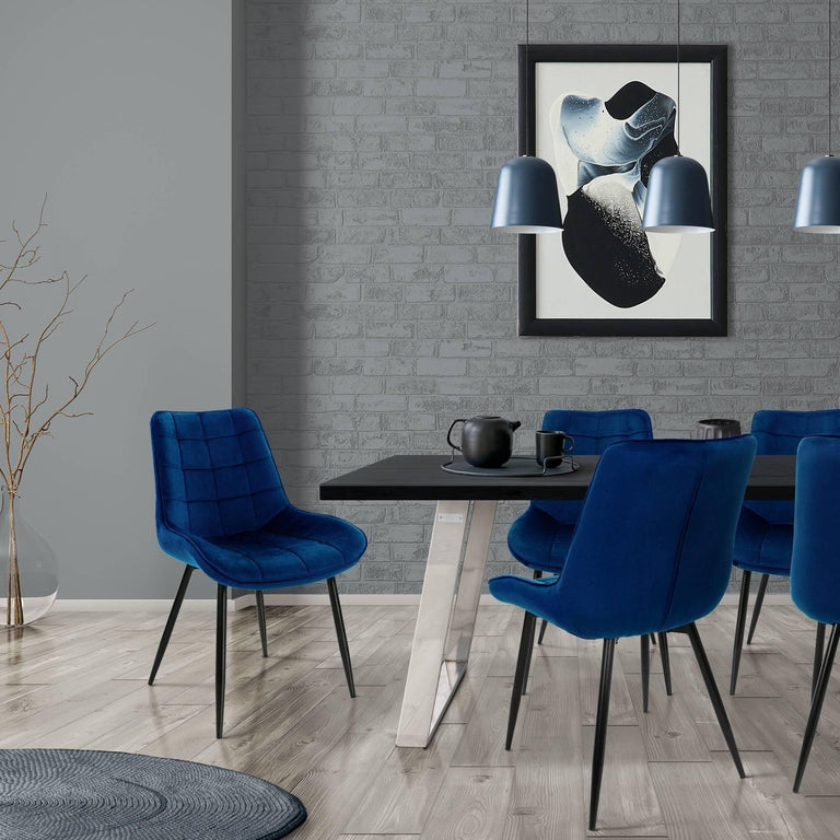 Set van 2 eetkamerstoelen Dahlia velvet