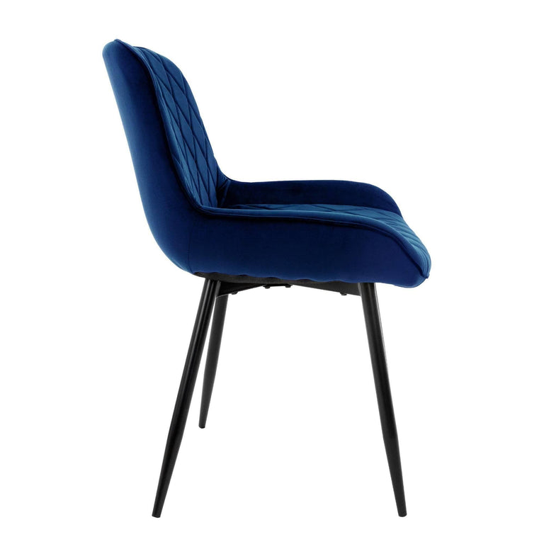 Set van 2 eetkamerstoelen Remy velvet