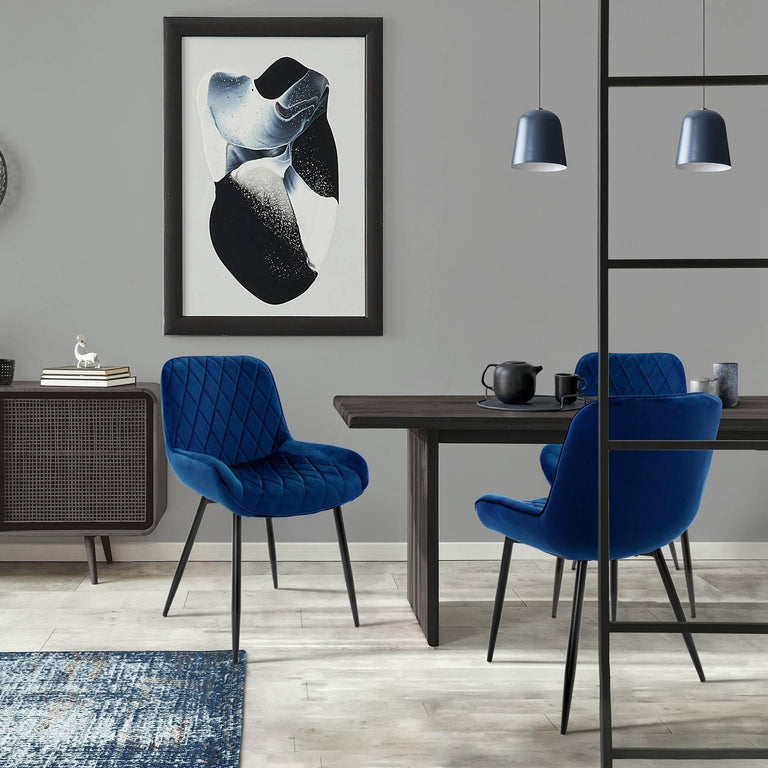 Set van 2 eetkamerstoelen Remy velvet