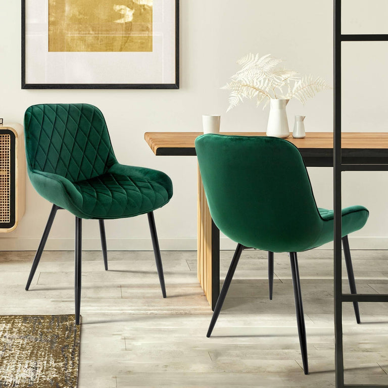 Set van 2 eetkamerstoelen Remy velvet