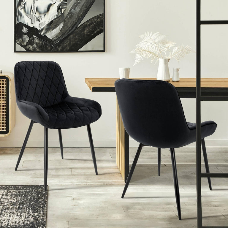 Set van 2 eetkamerstoelen Remy velvet