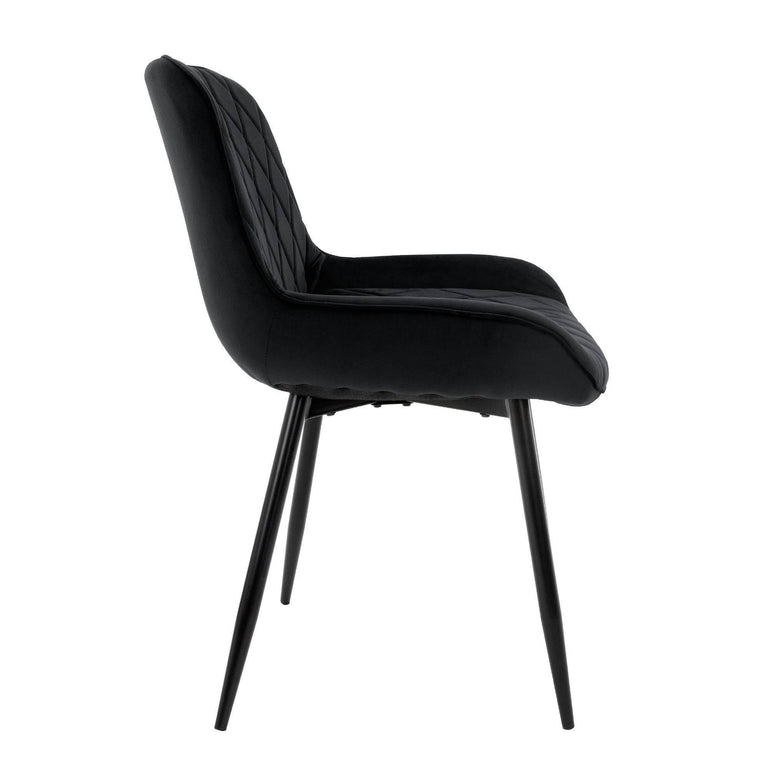 Set van 2 eetkamerstoelen Remy velvet