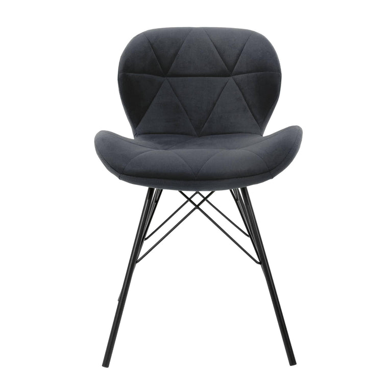 Set van 2 eetkamerstoelen Tali velvet