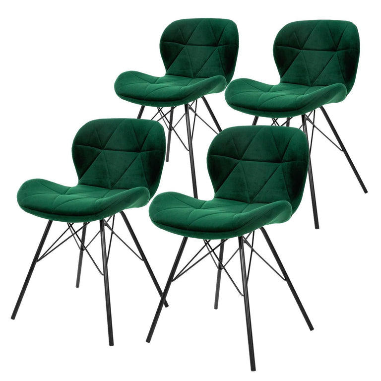 Set van 4 eetkamerstoelen Sandy velvet