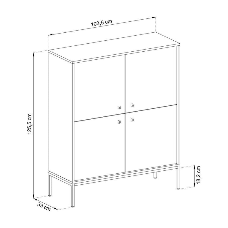 Dressoir Monique 4 deurs