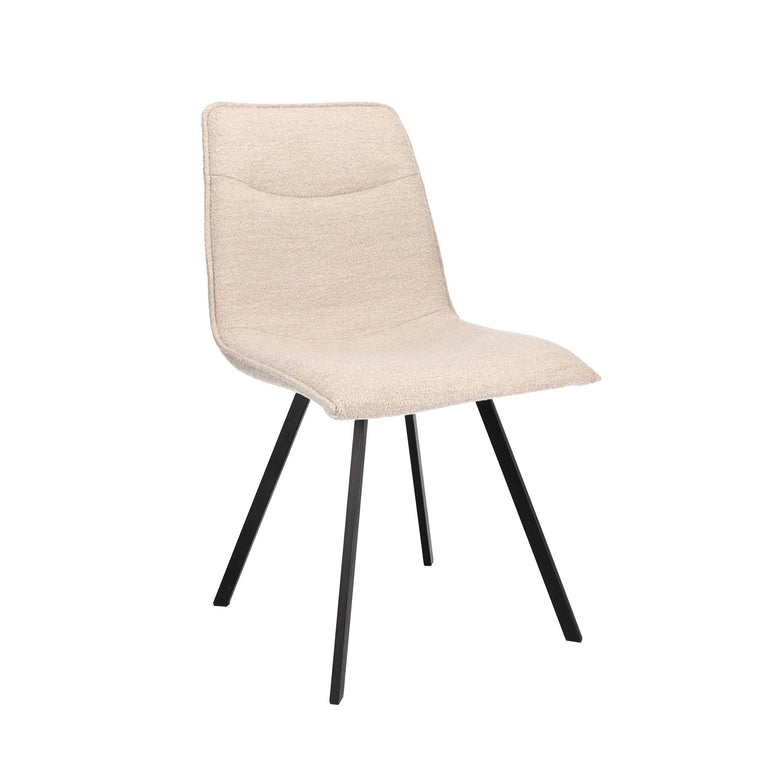 Set van 2 eetkamerstoelen Nora bouclé