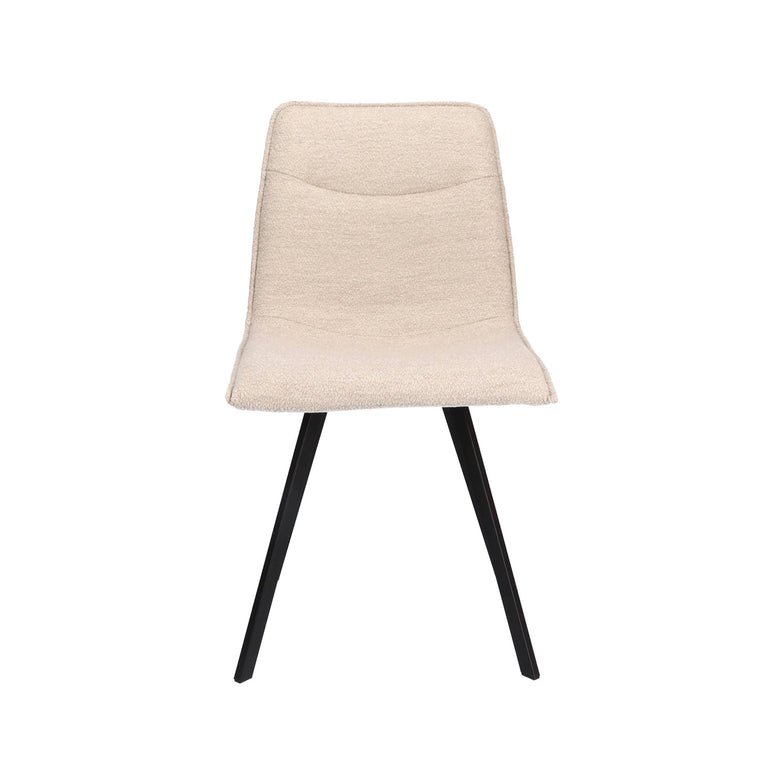 Set van 2 eetkamerstoelen Nora bouclé