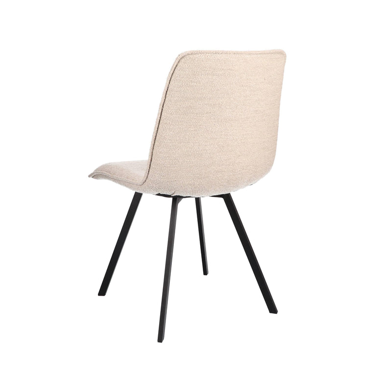 Set van 2 eetkamerstoelen Nora bouclé