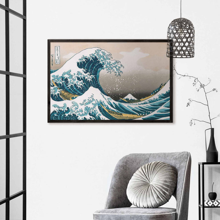 Wanddecoratie The Great Wave, Hokusai