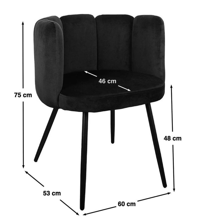 Set van 2 eetkamerstoelen Jupiter velvet