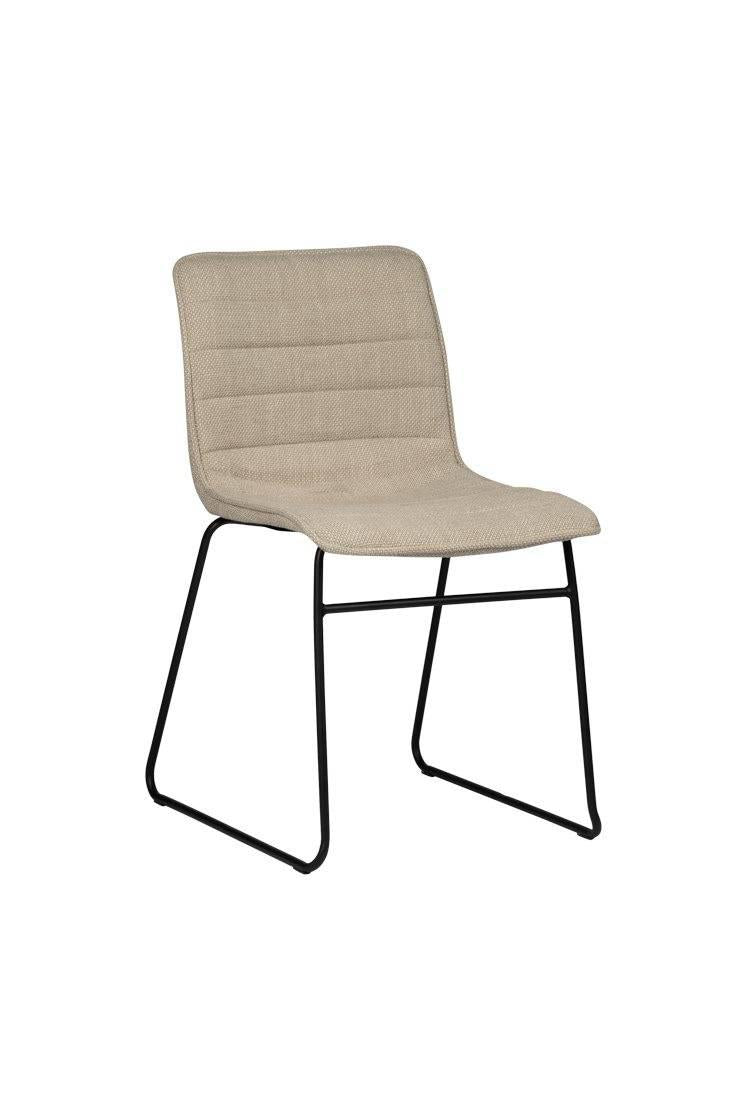 Set van 4 eetkamerstoelen Ripple chenille