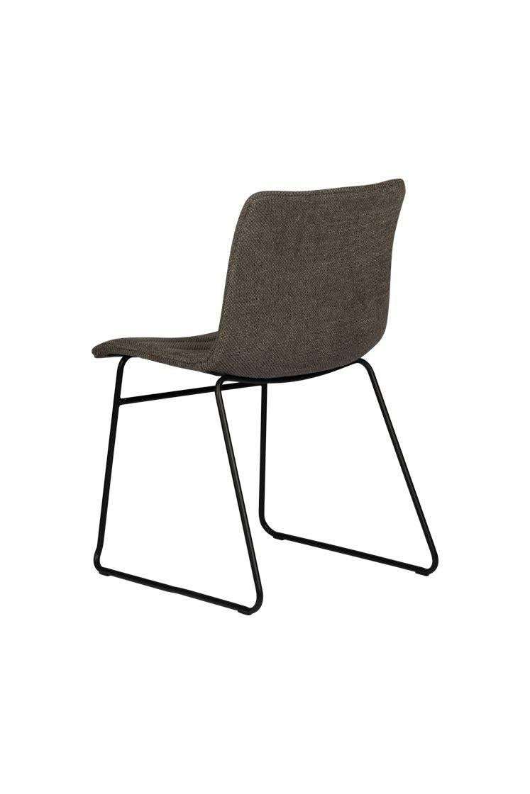 Set van 4 eetkamerstoelen Ripple chenille