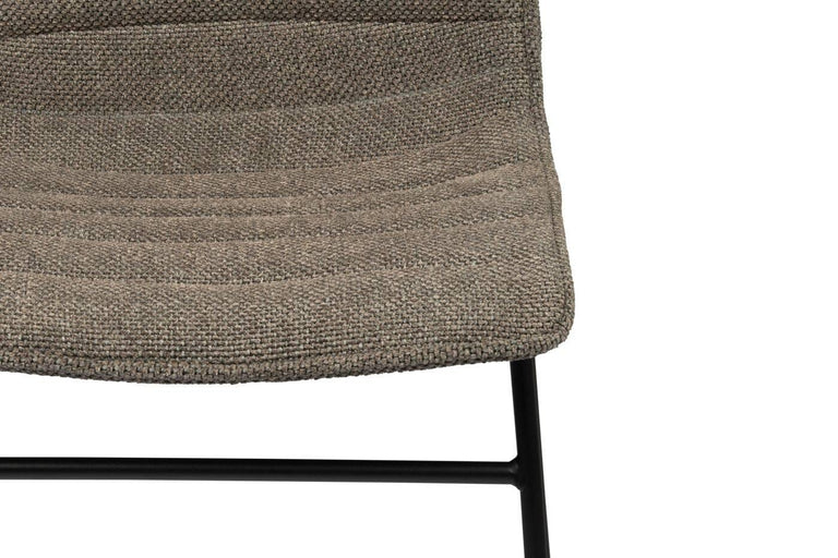 Set van 4 eetkamerstoelen Ripple chenille