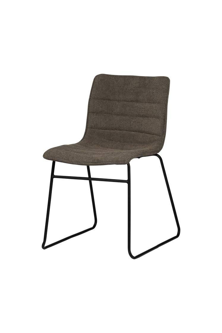 Set van 4 eetkamerstoelen Ripple chenille