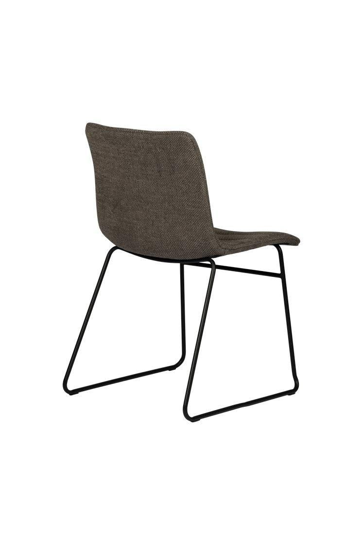 Set van 4 eetkamerstoelen Ripple chenille