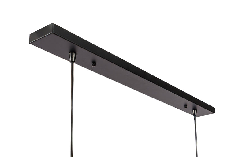 Zwarte hanglamp eettafel frame Charlie 5-lichts