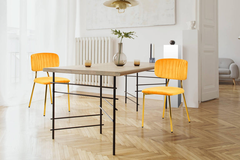 Set van 2 eetkamerstoelen Giselle velvet