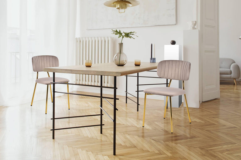 Set van 2 eetkamerstoelen Giselle velvet