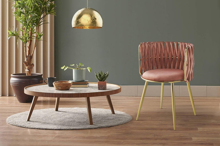 Set van 2 eetkamerstoelen Melly velvet