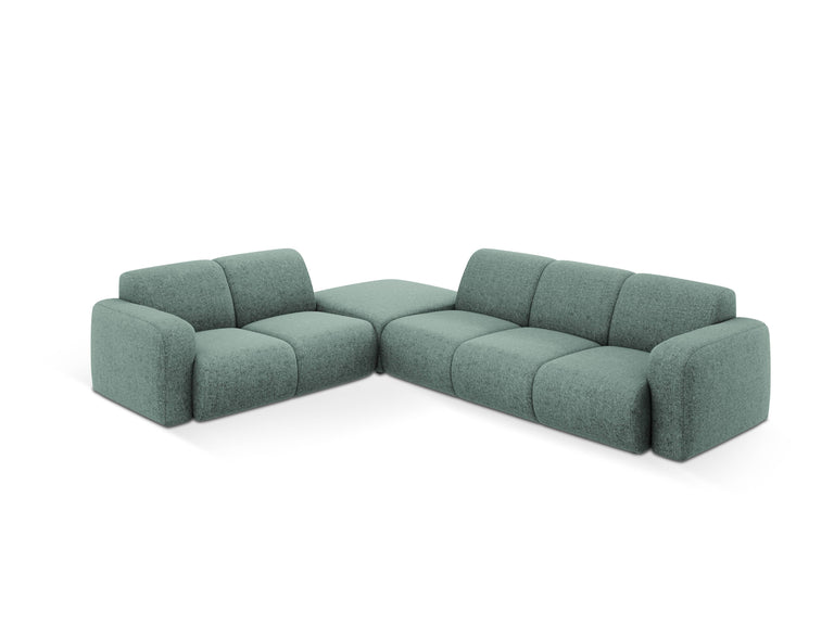 Hoekbank Lola links chenille met hocker