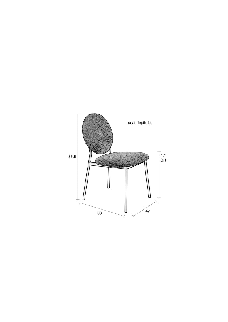 Set van 2 eetkamerstoelen Mist